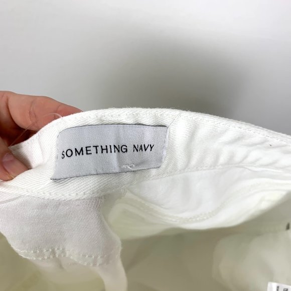 NEW Something Navy Nina Denim Slit Pants Jeans White 4 - Picture 11 of 11